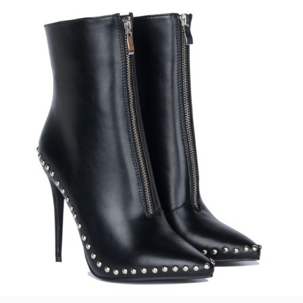 Black Studded Bootie